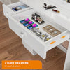 Set Table Led Lights With Vanity Makeup Stool Table Dressing Desk Mirror