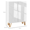 Shoe Storage Cabinet with Soft-Close Hinges and Adjust Shelves, White