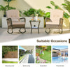 Rattan Garden Furniture Set Outdoor Rocking Chair & Table Set for Patio Balcony