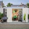 Garden Shed With Window Doors Outdoor Steel Apex Roof Tool Foundation