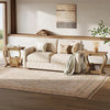 Modern Side End Table, 2-Tier Rustic Wooden Besides Sofa Table for Small Spaces