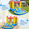 Inflatable Bounce House Kids Wet Dry Water Park with Splash Pool