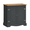 Corona Sideboard Charcoal 2 Door Cupboard Solid Pine Dining
