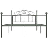 Bed Frame Grey Metal 160x200 O4E8
