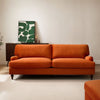 Dusk Hampshire Bright Orange Velvet 3 Seater Sofa RRP £999