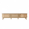 Wooden TV Stand Cabinet 170 cm TV Unit With Storage & Solid Wood Slide Doors