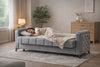 FREE DELIVERY Grey Chester Sofa Bed 3 Seater with 2 Cushions Brand New In Box