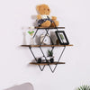 Wall Mounted Floating Shelves Wood Partition Storage Geometric Open Wall Rack UK