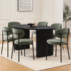 Dusk Hattie Black Oak 6 Seater Panel Oval Dining Table RRP £899