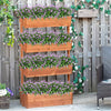 Large Wooden Raised Bed Vegetable Flower Garden Planter Box with Drainage System
