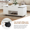 LIFT UP TOP WOODEN COFFEE TABLE WITH STORAGE, CONVERTIBLE DINING TABLE & CHAIRS
