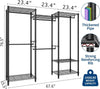 Heavy Duty Cloth Rack Garment Rack Portable Closet Free Standing Closet Organize