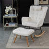 NURSING ROCKING CHAIR WITH HIGH BACKREST AND FOOTSTOOL ROCKING CHAIR FOR NURSERY