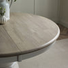 **Seconds** Padstow Whitewashed and Light Grey 100cm Round Rustic Dining Table