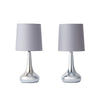 2 x Touch Table Lamps 34cm Dimmer Bedside Lights Living Room Reading Small Lamp