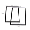 2x Industrial H71mm Steel Coffee Table Legs Trapezium Trapezoid Shape Bench Desk