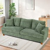3/4 Seater Corduroy Sofa Jumbo Cord Modern Sofa Couch Seats with 2 Pillows Soft