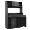 LED Kitchen Storage Cabinet 120x40x180cm with App Sync Lighting & 2 Drawers