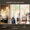Floor Lamp Free Standing Light Tall Lamp Beige Linen Shade Bedroom Living Room