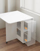 Mondeer 3-in-1 Folding Dining Table and 4 Chairs Set w/ Storage Shelf Drop Leaf