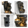 Garden Fountain Water Feature LED Lights Indoor Outdoor Polyresin Statues Decor