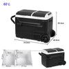 60L Portable Car Refrigerator -20°C to 20°C Dual Zone Camping Fridge/Freezer