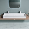Bathroom Wash Basin Sink Stone Wall Hung Countertop Large +Waste Trap 1200x460mm