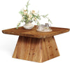 Square Solid Wood Coffee Table, 31.5 Inch Classic Center Table for Living Room
