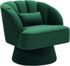 360° Swivel Accent Chair Upholstered Barrel Chair w/Striped Backrest Living Room