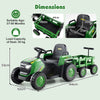 Kids Green Ride on Tractor 12V Electric Vehicle Gray