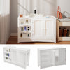 White Bathroom Under Sink Cabinet Basin Storage Cupboard Vanity Unit With 2 Door
