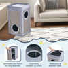 Cat Condo Cat Pet House Cat Barrel Tower Play Activity Center With Scratch Pad