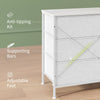 63in TV Stand with 8 Fabric Drawers & LED Lights, Storage Cabinet with Wood Top
