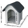 Plastic Dog Kennel Durable Weatherproof Pet House for Dogs, Cats & Small Animals