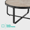 Coffee Side End Table Sofa Living Room Wooden Metal Bedside Furniture Round Tea