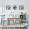 Set of 2 Dining Chairs Wooden Kitchen Side Chair Armless Chairs W/Ergonomic Back