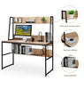 2 in 1 Computer Desk PC Laptop Table Writing Study Workstation Storage Bookcases