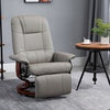Ergonomic Recliner Sofa Chair PU Leather Armchair Lounger with Footrest, Grey