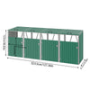 Large 4 Sheds Steel Outdoor Garden Wheelie Bin Store Storage for 4 Wheelie Bins
