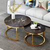 Nesting Coffee Tables Set of 2 Round Stacking Sofa Side Tables Bed/Living