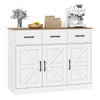 108cm Large Sideboard Storage Cabinet with Drawers-White