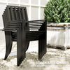 7 Pieces Garden Dining Set with Stackable Chairs with Umbrella Hole