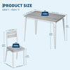 5PCS Wooden Dining Table Set for 4,Kitchen Table&Chairs Set w/Upholstered Seats