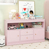 Wooden Children Bookshelf Storage Chest w/ Open Shelf