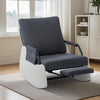 Rocking Chair w/ Footrest,3-Level Adjustable,Foldable Sofa Chair,150kg Capacity