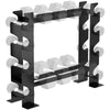 4-Tier Dumbbell Rack, Heavy-Duty Weight Rack for Dumbbells, Black