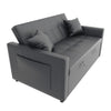 Living Room Sofa Bed Pull Out 2 SeaterConvertible Sleeper 2 with Cushions Grey