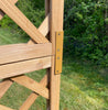 Wooden Garden Arch (Tan) with Metal Ground Spikes - Arbour Plant Support Trellis