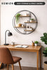 Metal Wire Wall Shelf Home Decor Storage Floating Round Multi-Section Shelf
