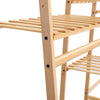 Large Bamboo Clothes Rail Rack Garment Closet Storage Organizer Dress Bag Grid